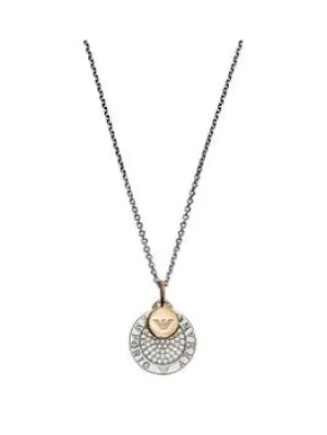 Image of Emporio Armani Sterling Silver EA Ladies Necklace, Multi, Women