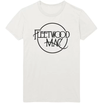 Image of Fleetwood Mac - Classic Logo Unisex Medium T-Shirt - White