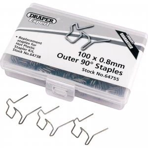Image of Draper Double U Staples for Hot Staplers 0.8mm Pack of 50