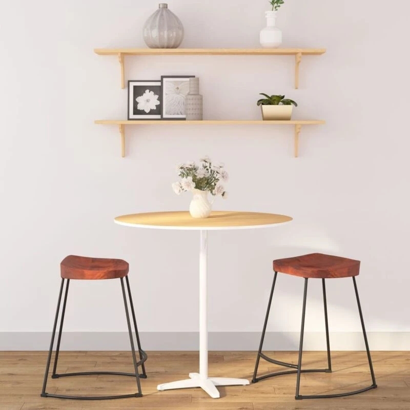 Image of vidaXL Gavin Bar Stools 2 pcs 45x38x53cm Solid Wood Mango, Brown 344914