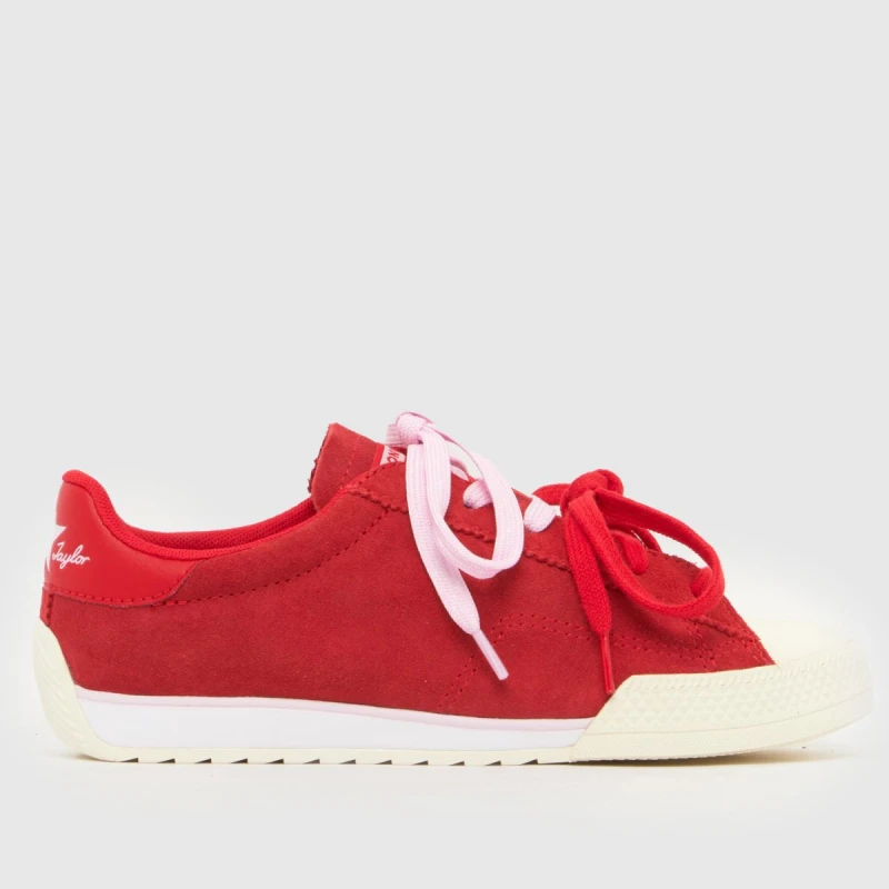 Image of Converse Red Chuck Taylor Lo Girls Youth Trainers Red UK 5 (EU 38)