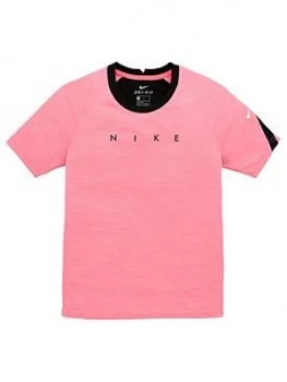 Image of Nike Junior Academy Football Short Sleeved Tee - Pink