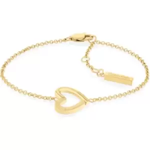 Image of Ladies Calvin Klein Gold IP Heart Bracelet