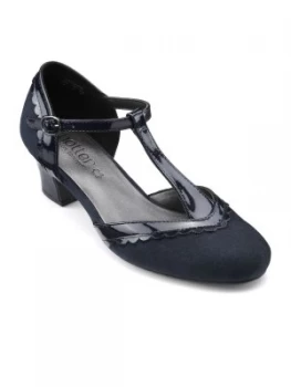 Image of Hotter Vivienne Hotter T Bar Formal Shoe Blue