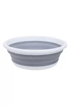 Image of Collapsible Round Washing Up Bowl Grey