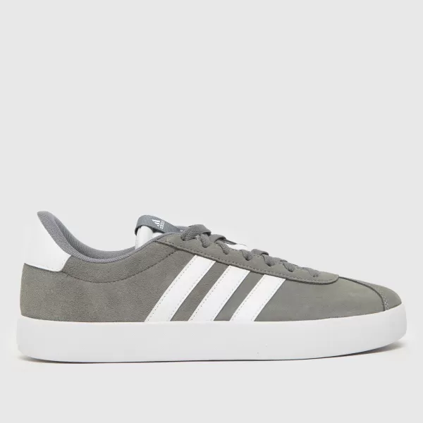 Image of adidas vl court 3.0 trainers in white & grey