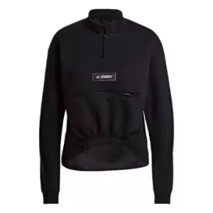 Image of adidas Terrex Hike half Zip Fleece Womens - Black