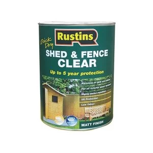 Image of Rustins Quick Dry Shed and Fence Clear Protector 1 litre