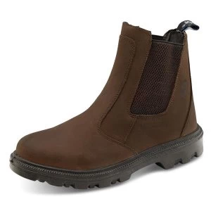 Image of Click Footwear Sherpa Dealer Boot PU RubberLeather Size 8 Brown Ref