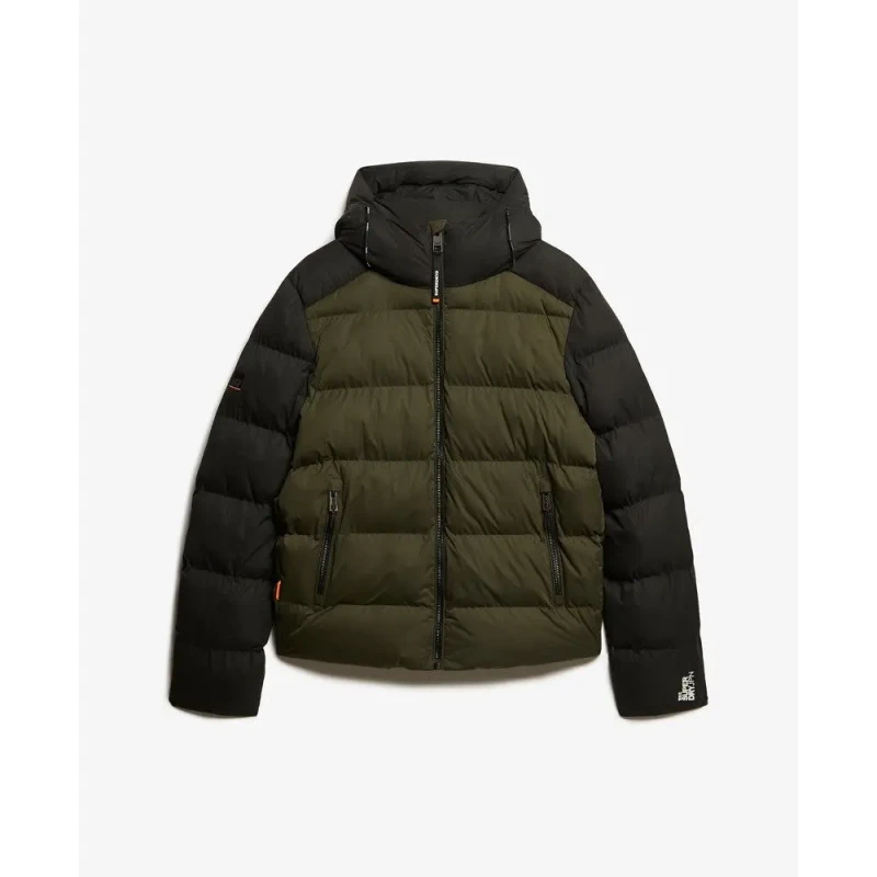 Image of Superdry HOODED COLOR BLOCK mens Jacket in Multicolour