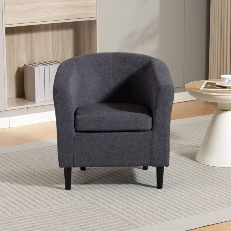 Image of Artemis Home Beulah Fabric Accent Chair in Charcoal Size: 1 Pack Charcoal Unisex 1 Pack