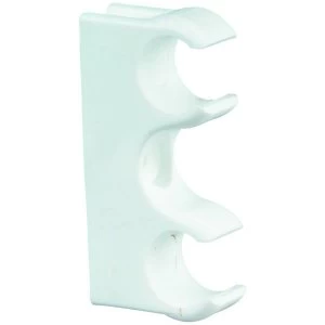 Image of Wickes Parallel Double Pipe Clips - 15mm