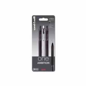 Image of uni-ball ONE Ambition Rollerball Pen Pack of 3 Black, black