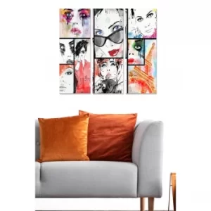 Image of MDF8487309 Multicolor Decorative MDF Painting (3 Pieces)