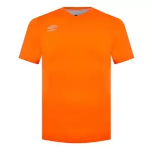 Image of Umbro V Neck Short Sleeve Baselayer Top Mens - Orange