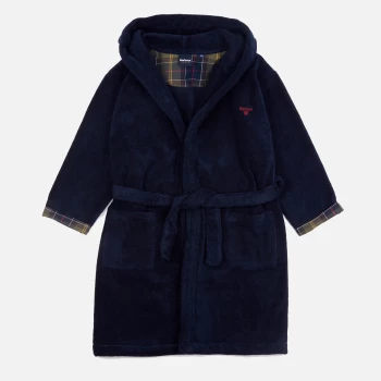 Image of Barbour Boys' Lucas Dressing Gown - Navy - M (8-9 Years)