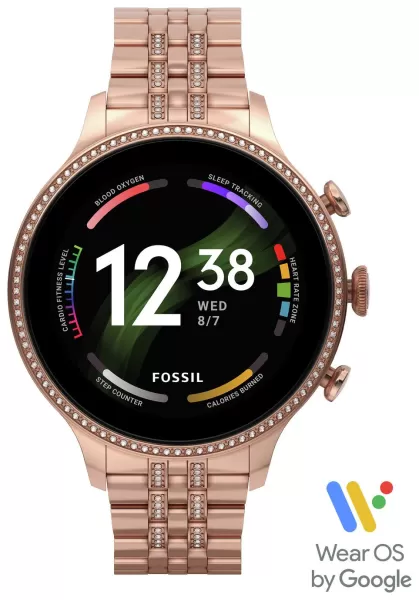 Image of Fossil Ladies Gen 6 Rose Gold Bracelet Smart Watch