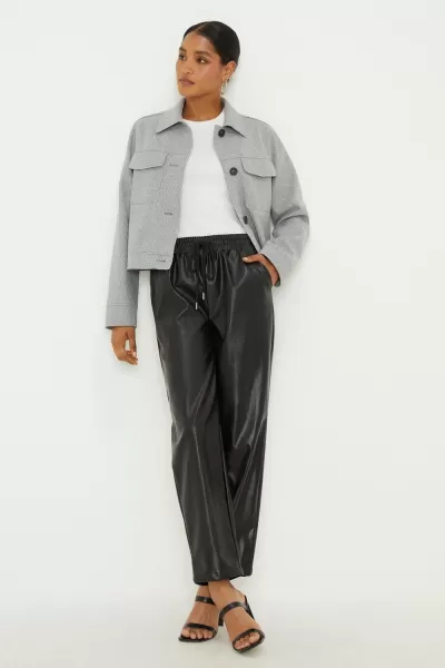 Image of Faux Leather Jogger