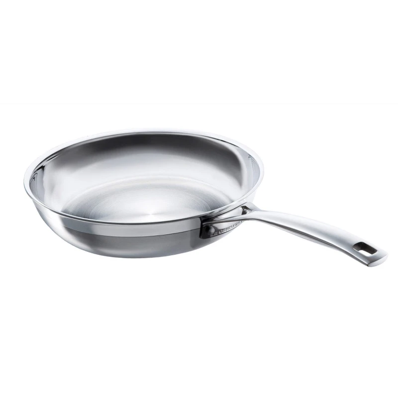 Image of Le Creuset 3-Ply Uncoated Frying Pan, 24cm, Stainless Steel