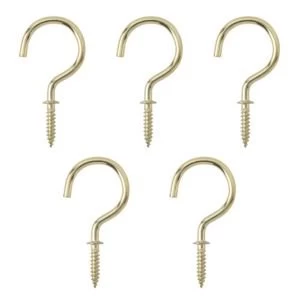 Image of BQ Brass Effect Metal Cup Hook Pack of 25