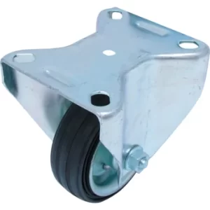 Image of 125MM T/P Fixed Castor Black Rubber Tyre