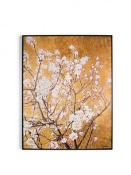 Image of Graham & Brown Oriental Blossom Hand Painted Framed Canvas Print
