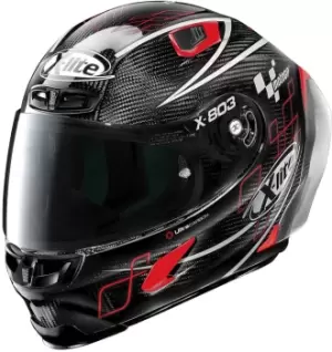 Image of X-Lite X-803 RS Ultra Carbon Replica MotoGP Helmet, black-white-red Size M black-white-red, Size M