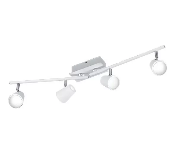 Image of Narcos Modern 4 Light Ceiling Spotlight Bar White Matt 3000K