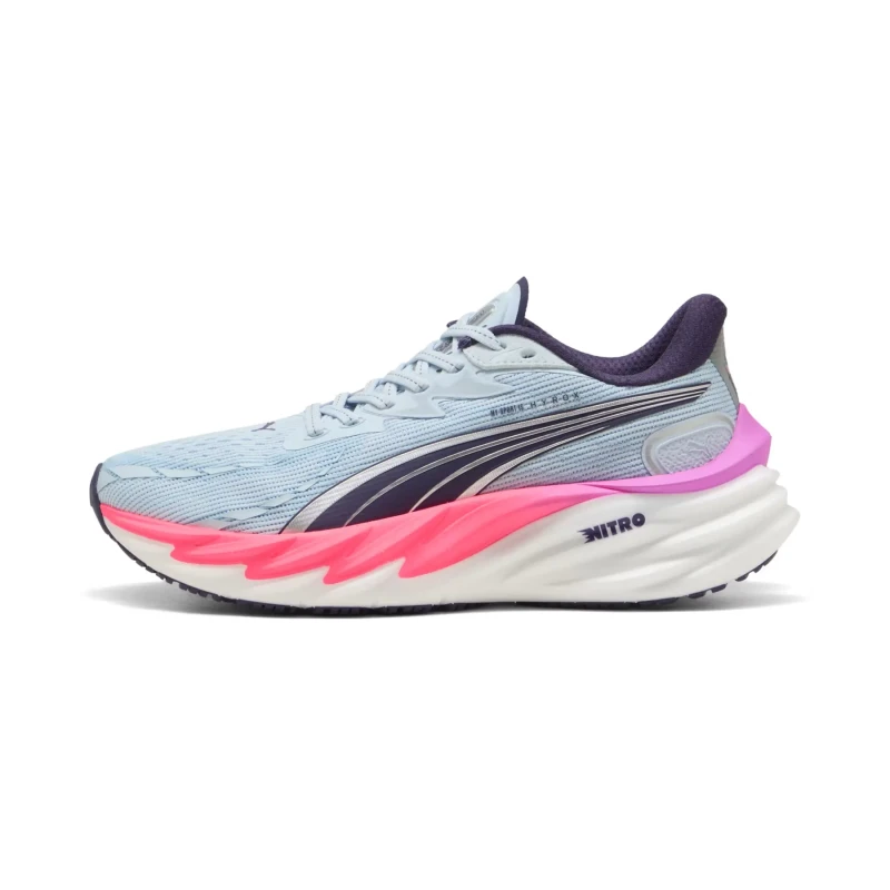 Image of Puma Velocity NITRO 4 Hyrox Gray Pink SS26 Womens Shoes, Size 37 - EUR