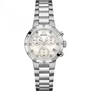 Image of Ladies Bulova Diamond Gallery Chronograph Diamond Watch