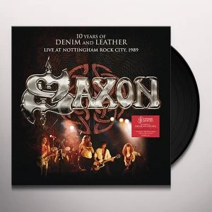 Image of Saxon - 10 Years Of Denim And Leather Live 1990 Vinyl