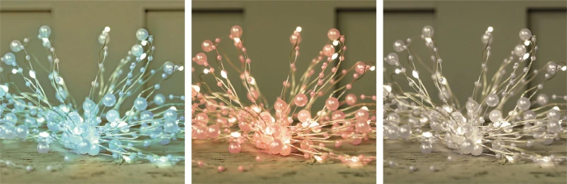 Image of Luxform Solar Coco Metal Flame Effect Table Light 2Pk in White White Unisex