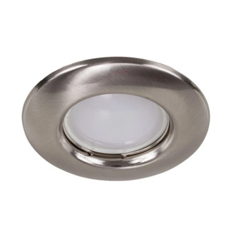 Image of ValueLights Downlight Fixed Ceiling Light Fitting 6 Pack With Warm White Bulbs Silver