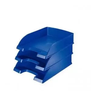 Image of Leitz Plus Letter Tray A4 - Blue - Outer carton of 5