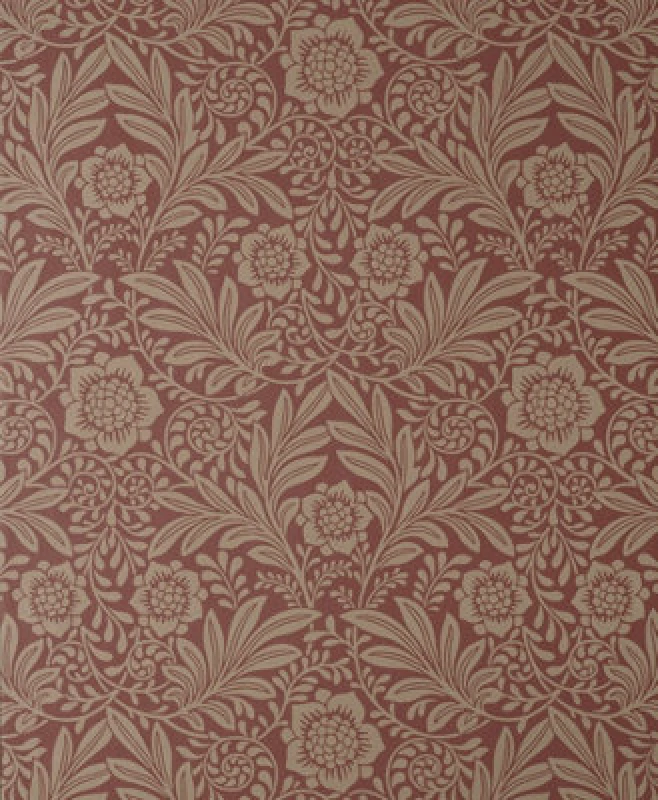 Image of Crown Camille Damask Red Wallpaper M1746