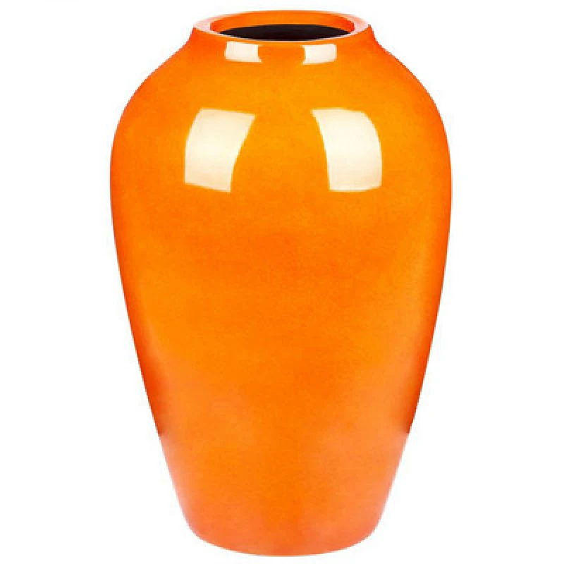 Image of Beliani Flower Vase Terrasa Ceramic 39cm Orange
