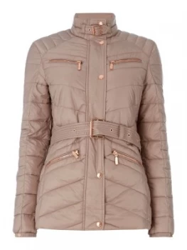 Image of Barbour Trail Cevron Quilted Coat Light Pink