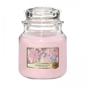 Image of Yankee Candle Snowflake Cookie Medium Candle 411g