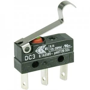 Image of Cherry Switches Microswitch DC3C L1SC 250 V AC 0.1 A 1 x OnOn IP67 momentary