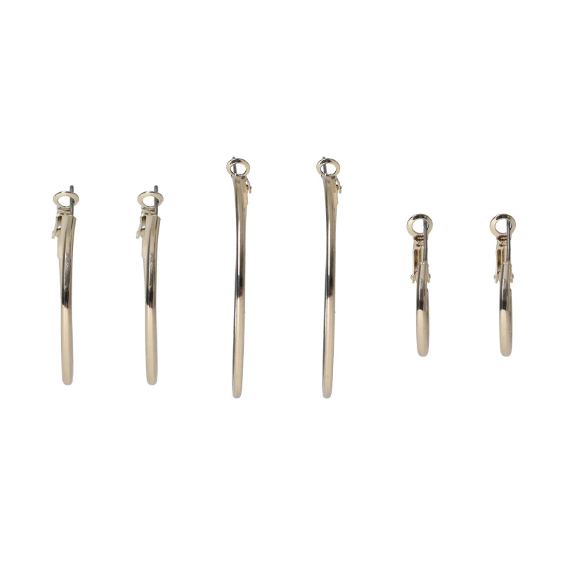 Image of Miso 3 Pack Mix Hoops - Gold Gold One Size