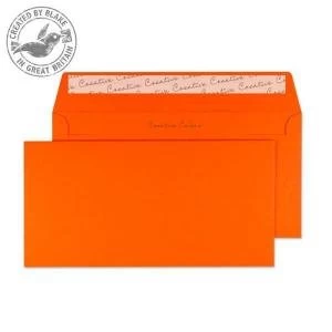 Image of Blake Creative Colour DL 120gm2 Peel and Seal Wallet Envelopes Pumpkin