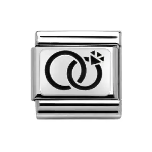 Image of Nomination Classic Silver Wedding Rings Charm