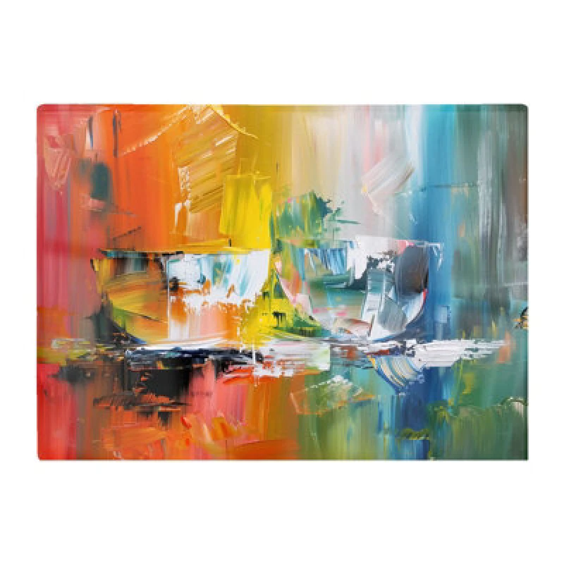 Image of Warren Reed Designer Impressionist's Palette: Colorful Abstraction Chopping Board