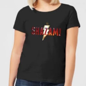 Image of Shazam Logo Womens T-Shirt - Black