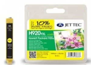Image of HP920XL CD974AE Yellow Remanufactured JetTec Ink Cartridge H920YXL