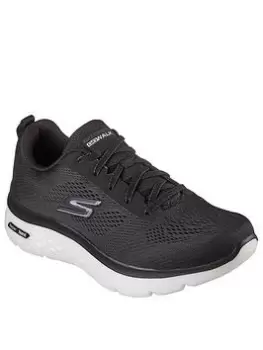 Image of Skechers Go Walk Hyper Burst Hyper Pillar Mesh Lace Up Trainer, Black, Size 12, Men