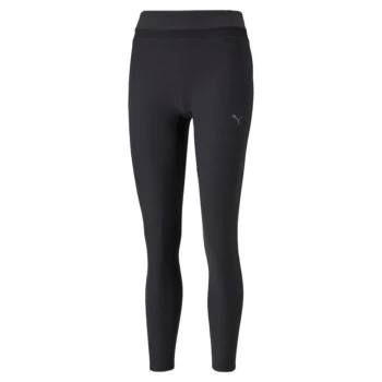 Image of Puma Studio Mesh Inset High Waist 7/8 Training Leggings Womens - Black