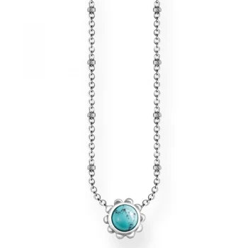 Image of Ladies Thomas Sabo Sterling Silver Glam & Soul Ethno Turquoise Necklace