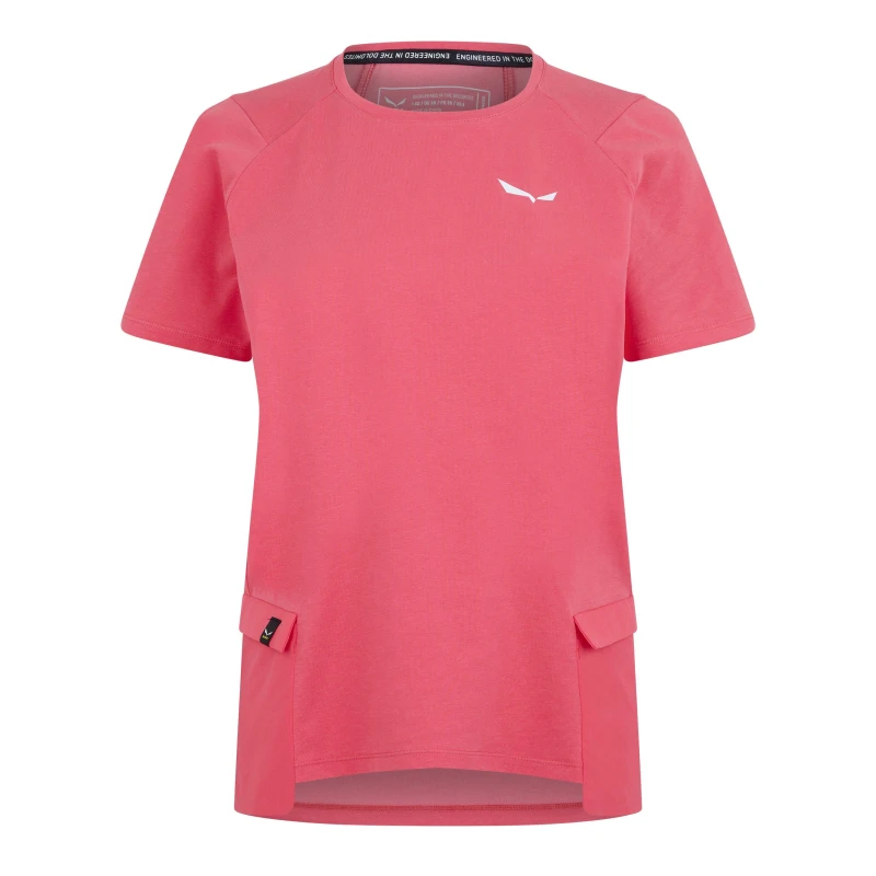 Image of Salewa Puez Hemp T-Shirt Womens Short Sleeve Performance T-Shirts 8 (XS) Pink 44423806310