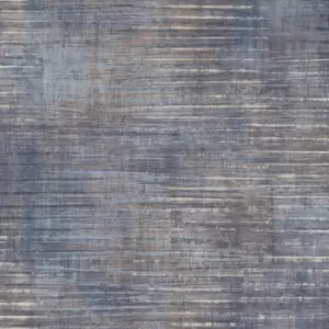 Image of Grandeco Urban Stripe Distressed Metallic Textured Navy Blue Wallpaper